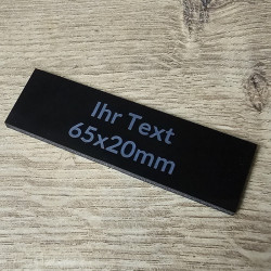 Klingelschild / Briefkastenschild 65x20 mm