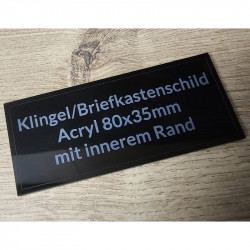Klingelschild / Briefkastenschild 80x35
