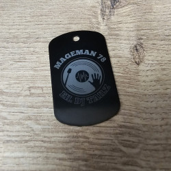 MM78 Aluminium Dog Tag schwarz