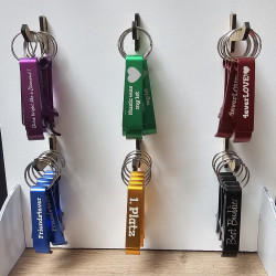 Aluminium Flaschenöffner mit Schlüsselring